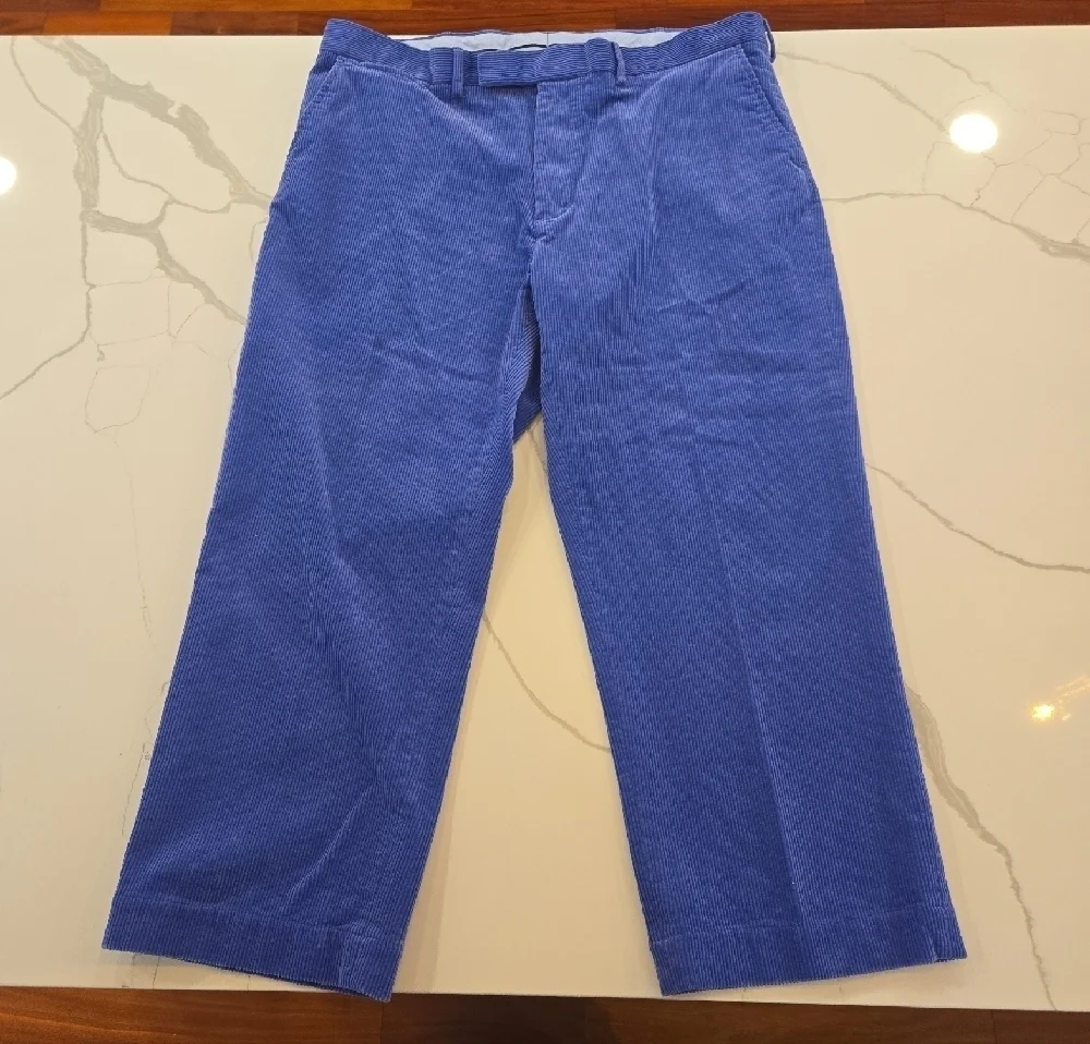 Polo Golf Ralph Lauren Corderoy Mens Pants Blue Size 40W 26L